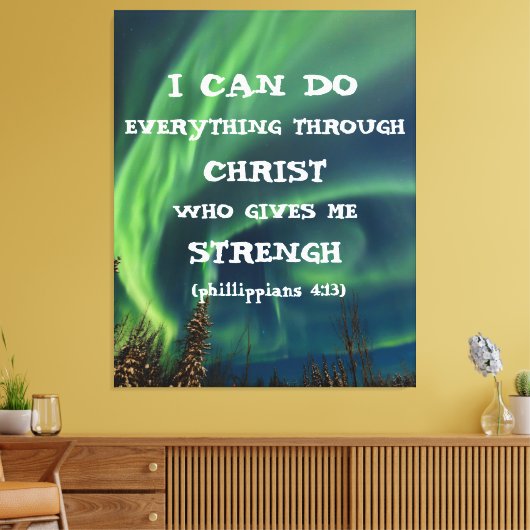 Bibel Verse Inspiration Zitat Northern Lights Leinwanddruck (Insitu (Wohnzimmer))