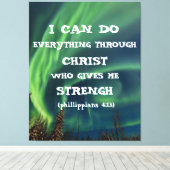 Bibel Verse Inspiration Zitat Northern Lights Leinwanddruck (Insitu (Holzboden))