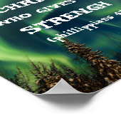 Bibel Verse Inspiration Zitat Northern Lights Poster (Ecke)