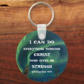 Bibel Verse Inspiration Zitat Northern Lights Schlüsselanhänger (Vorderseite)