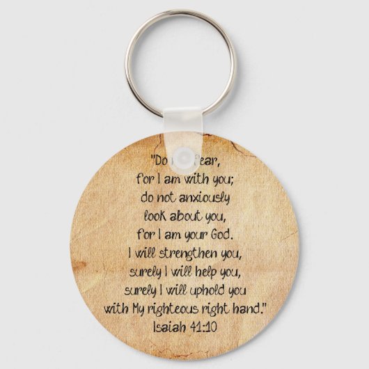 Bibel Verse Isaiah 40:10 Schlüsselanhänger (Vorderseite)