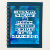 Bibel Verse Isaiah 40:29 Planer (Vorderseite)