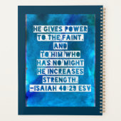 Bibel Verse Isaiah 40:29 Planer (Rückseite)