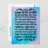 Bibel Verse Isaiah 41:10, 13 Postkarte (Vorne/Hinten)