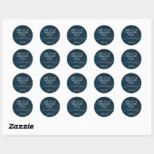 Bibel Verse Isaiah Blue Round Sticker (Blatt)