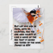 Bibel Verse James 1:6 Postkarte (Vorne/Hinten)