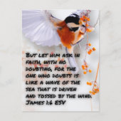 Bibel Verse James 1:6 Postkarte (Vorderseite)