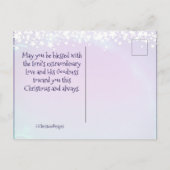 Bibel Verse Jeremiah 29:11 Weihnachtsdorf Postkarte (Rückseite)