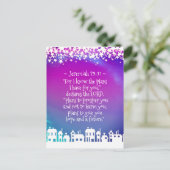 Bibel Verse Jeremiah 29:11 Weihnachtsdorf Postkarte (Stehend Vorderseite)