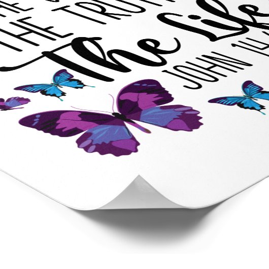 Bibel Verse Jesus die Art und Weise, wie die Wahrh Poster (Ecke)