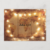 Bibel Verse Johannes 8:12 Jesus ist das Licht der Postkarte (Rückseite)