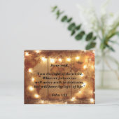 Bibel Verse Johannes 8:12 Jesus ist das Licht der Postkarte (Stehend Vorderseite)