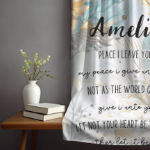 Bibel Verse, John 14:27 WIth Name, Boho Floral