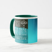 Bibel Verse John 3:16 Gottes Liebe für uns Kaffee Tasse (Vorderseite Links)