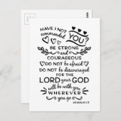 Bibel Verse Joshua 1:9 Postkarte (Vorne/Hinten)
