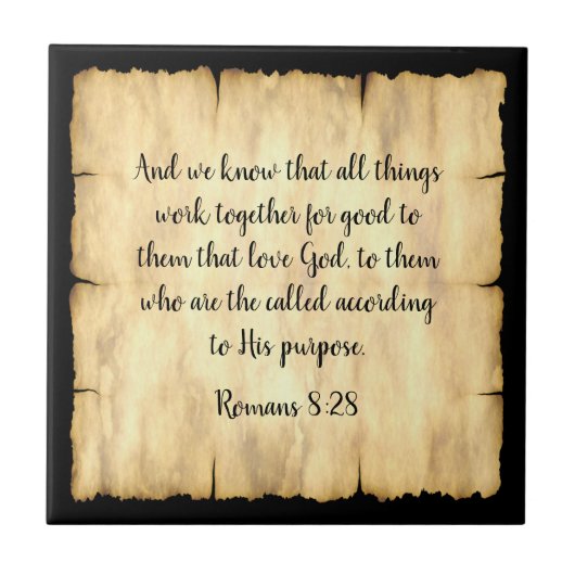 Bibel Verse - Kleine Keramik Fliese (Vorderseite)