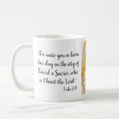 Bibel Verse Madonna und Kind Weihnachten Kaffeetasse (Links)