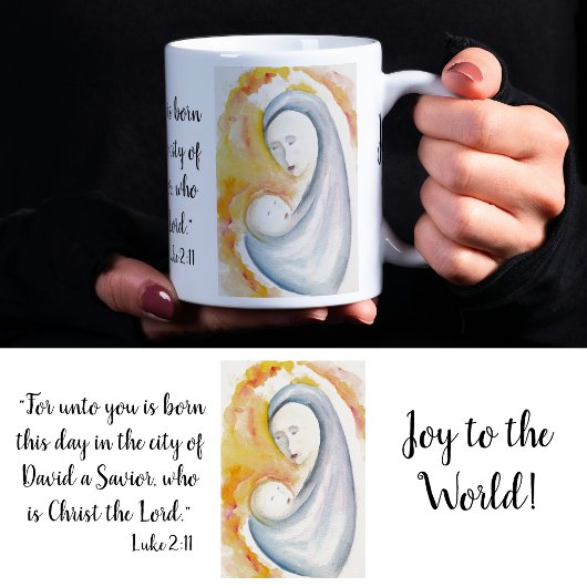 Bibel Verse Madonna und Kind Weihnachten Kaffeetasse