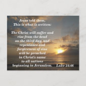 Bibel Verse Memory Card Luke 24:46 Postkarte (Vorderseite)