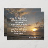 Bibel Verse Memory Card Römer 15:13 Postkarte (Vorne/Hinten)