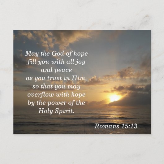 Bibel Verse Memory Card Römer 15:13 Postkarte (Vorderseite)