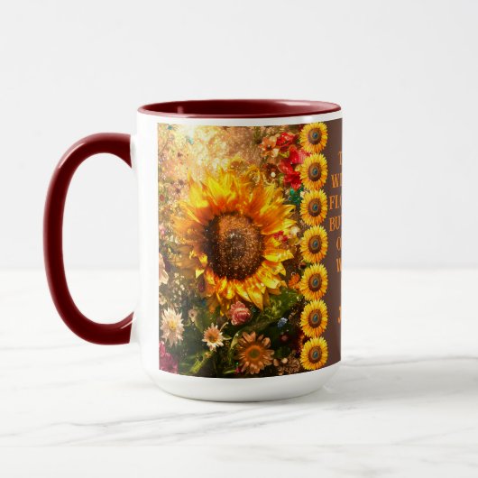 Bibel Verse mit Sonnenblumen Wilhelm Tell Tasse (Links)