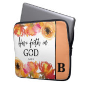 Bibel Verse Monogram Laptop Sleeve (Vorderseite Links)
