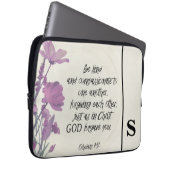 Bibel Verse Monogram Laptop Sleeve (Vorne Rechts)