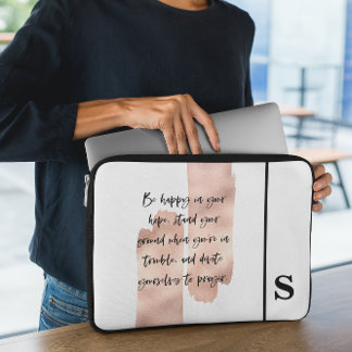 Bibel Verse Monogram Laptop Sleeve