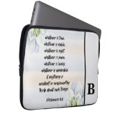 Bibel Verse Monogram Laptop Sleeve (Vorne Rechts)