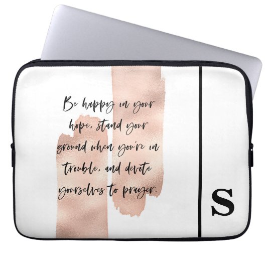 Bibel Verse Monogram Laptop Sleeve (Vorderseite)
