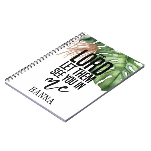 Bibel Verse Motivierend Pampas Grass Notebook Notizblock (Linke Seite)