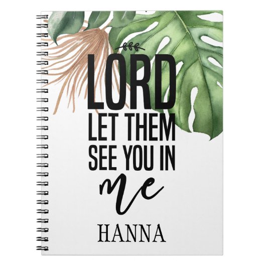 Bibel Verse Motivierend Pampas Grass Notebook Notizblock (Vorderseite)