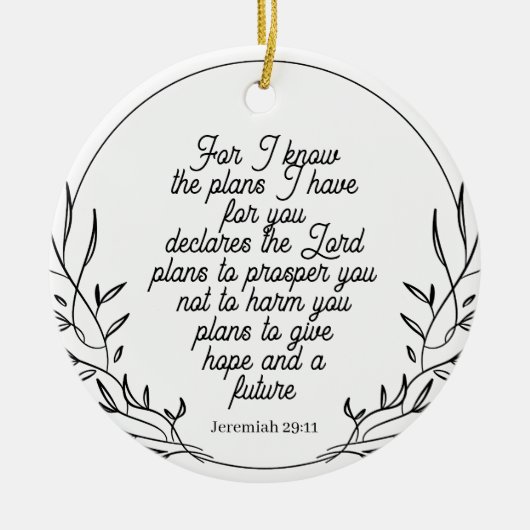 Bibel Verse Ornament - Jeremiah 29:11 Ornament (Vorne)