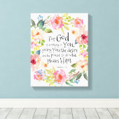 Bibel Verse Philippianer 2:13 Stretchierte Leinwan Leinwanddruck (Insitu (Holzboden))