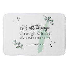 Bibel Verse Philippianer 4:13 Bath Mat Badematte