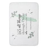 Bibel Verse Philippianer 4:13 Bath Mat Badematte (Vorderseite Vertikal)