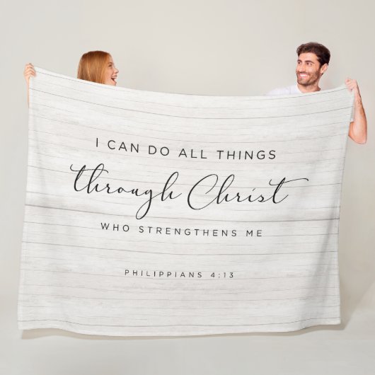 Bibel Verse Philippianer 4:13 Ich kann alles tun Fleecedecke (Beispiel)