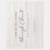 Bibel Verse Philippianer 4:13 Ich kann alles tun Fleecedecke (Vorderseite)