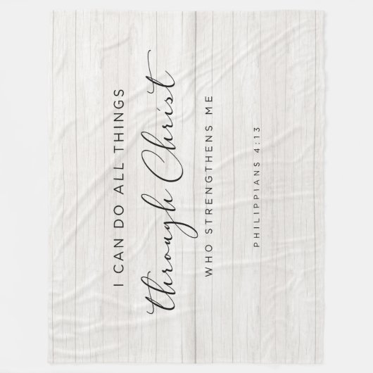 Bibel Verse Philippianer 4:13 Ich kann alles tun Fleecedecke (Vorderseite)