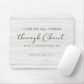 Bibel Verse Philippianer 4:13 Ich kann alles tun Mousepad (Mit Mouse)