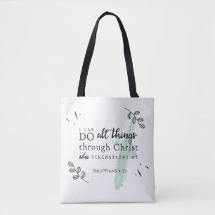 Bibel Verse Philippianer 4:13 Tote Tasche