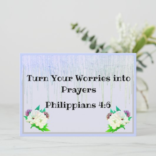 Bibel Verse Philippians 4:6 (Stehend Vorderseite)