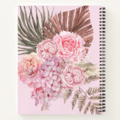 Bibel Verse Pink Blush Pampas Grass Notebook Notizblock (Rückseite)