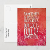 Bibel Verse Psalm 116:5 Postkarte (Vorne/Hinten)