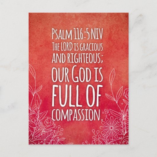 Bibel Verse Psalm 116:5 Postkarte (Vorderseite)