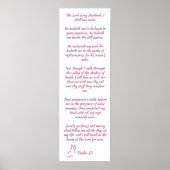 Bibel Verse Psalm 23 Der Herr ist mein Hirte Poster (Vorne)