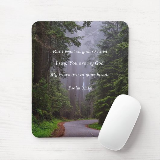 Bibel Verse Psalm 31:14 Meine Zeiten sind in Ihren Mousepad (Mit Mouse)