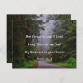 Bibel Verse Psalm 31:14 Meine Zeiten sind in Ihren Postkarte (Vorne/Hinten)