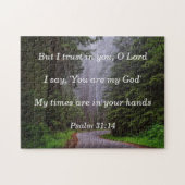 Bibel Verse Psalm 31:14 Meine Zeiten sind in Ihren Puzzle (Horizontal)
